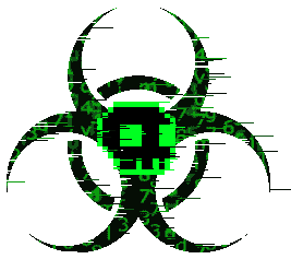 ToxicCode logo with matrix-style green text and effects