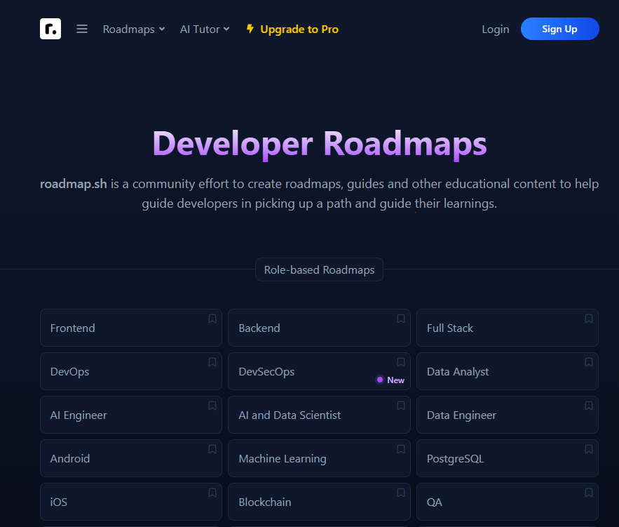 Giới thiệu trang mạng RoadMap.SH