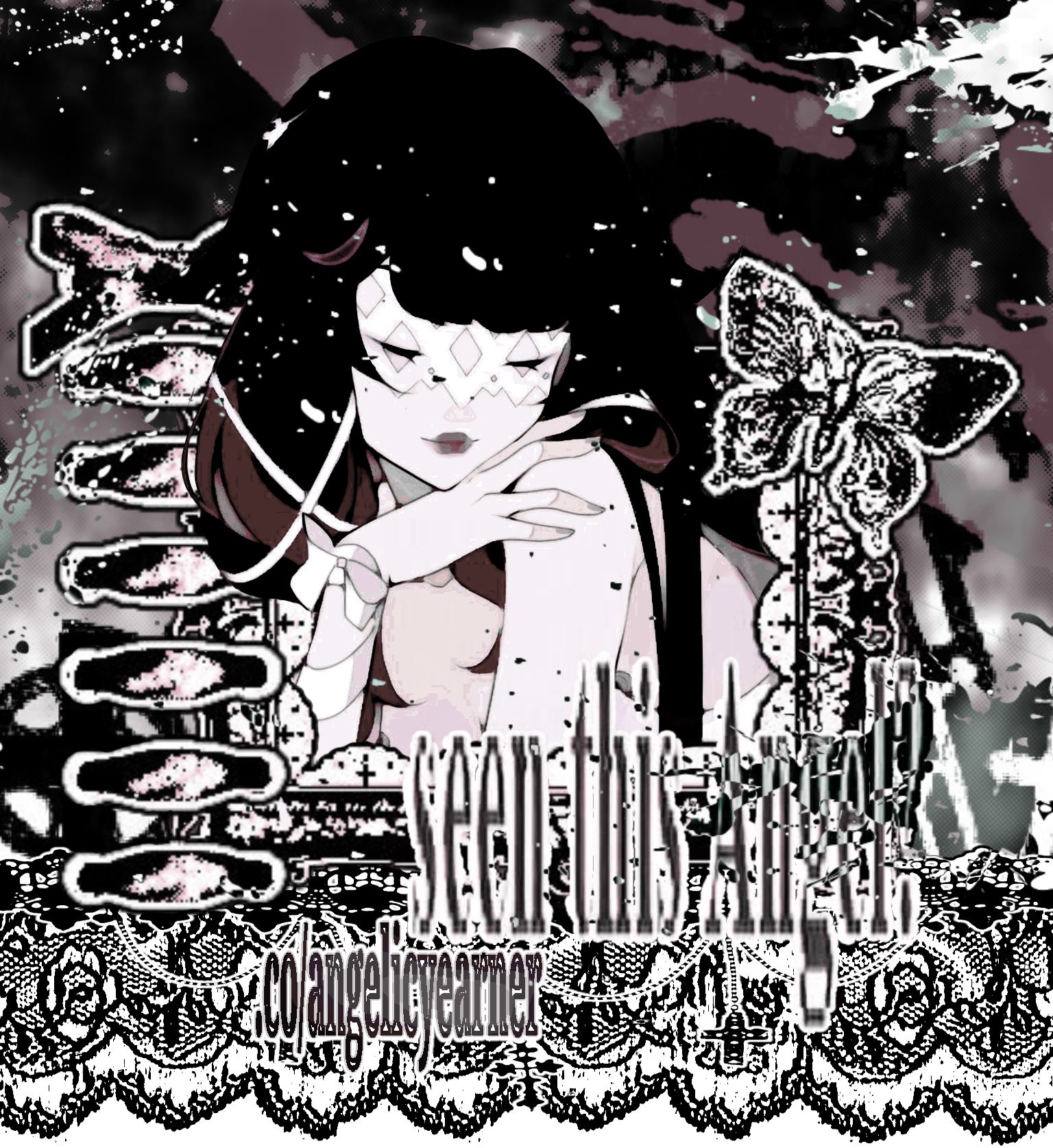 art by oogypng / .co/angelicyearner / seen this angel? / graphic made by me