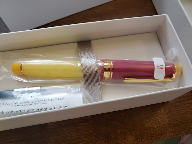 A Sailor Pro Gear fountain pen in the box. Medium nib.
