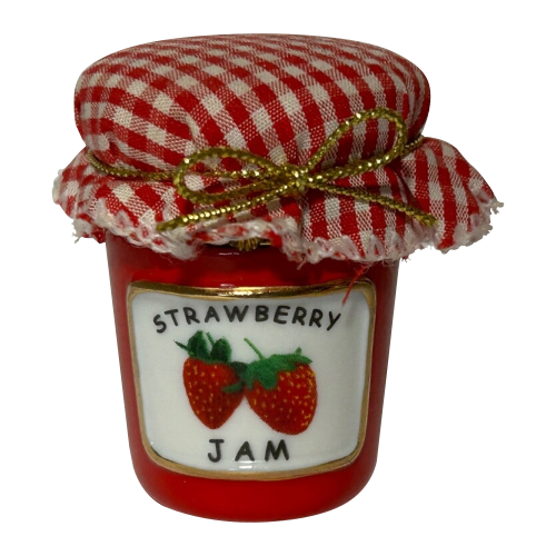 strawberry jam jar
