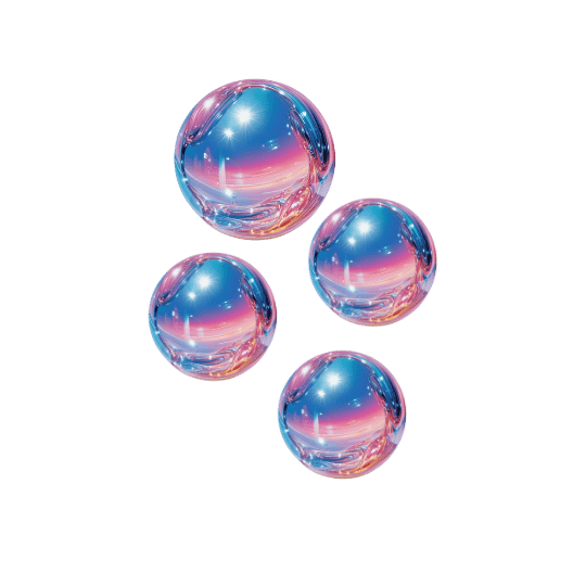 shiny neon bubbles