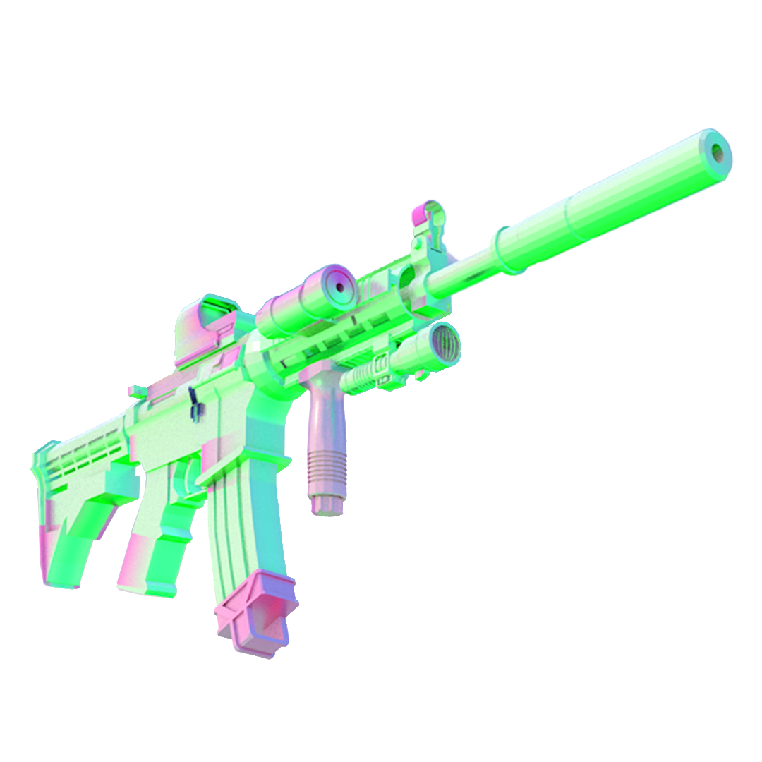 a green neon gun