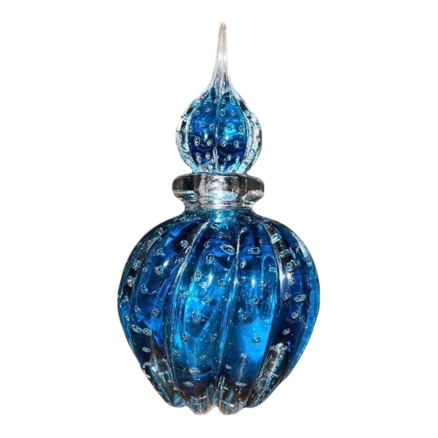blue perfume bottle