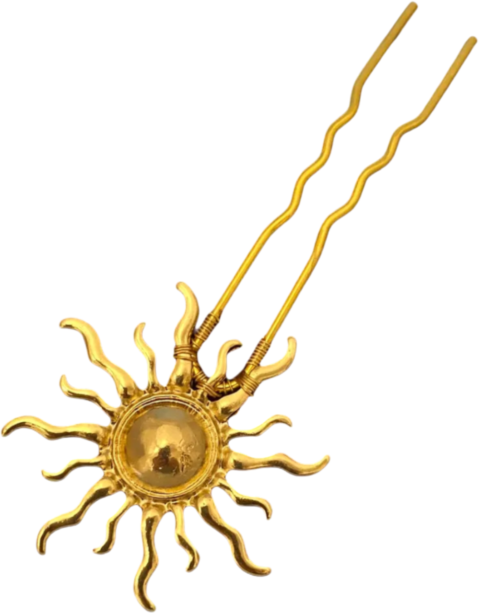 gold sun hair clip
