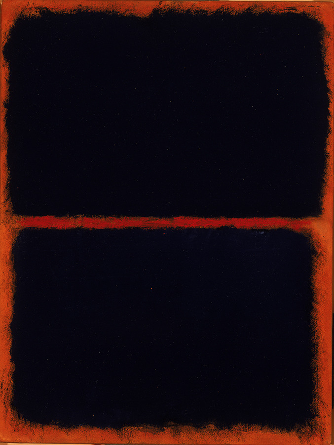 Untitled (black on red) by Rothko