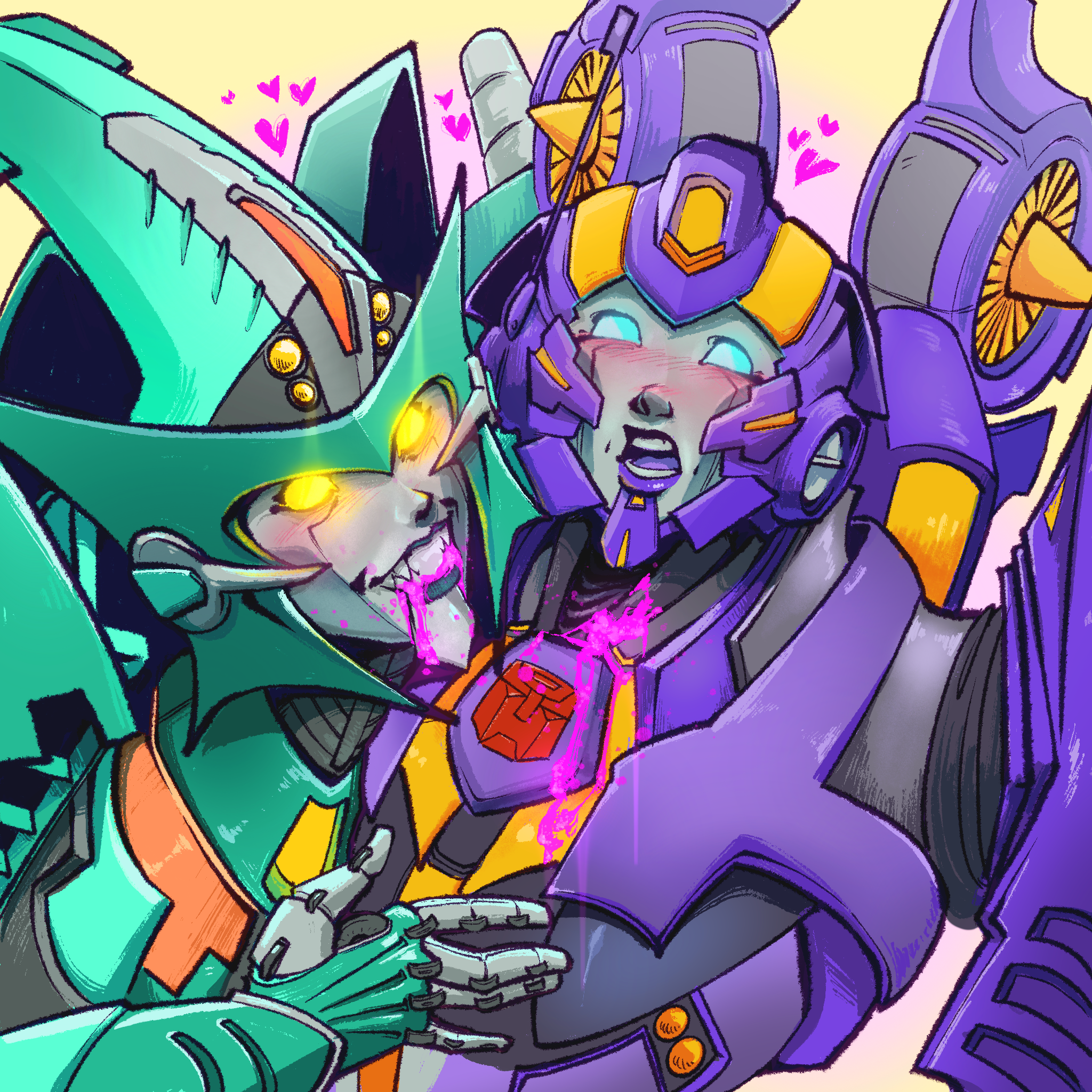 Nautica and Velocity for the yuri olympics, team Transformers