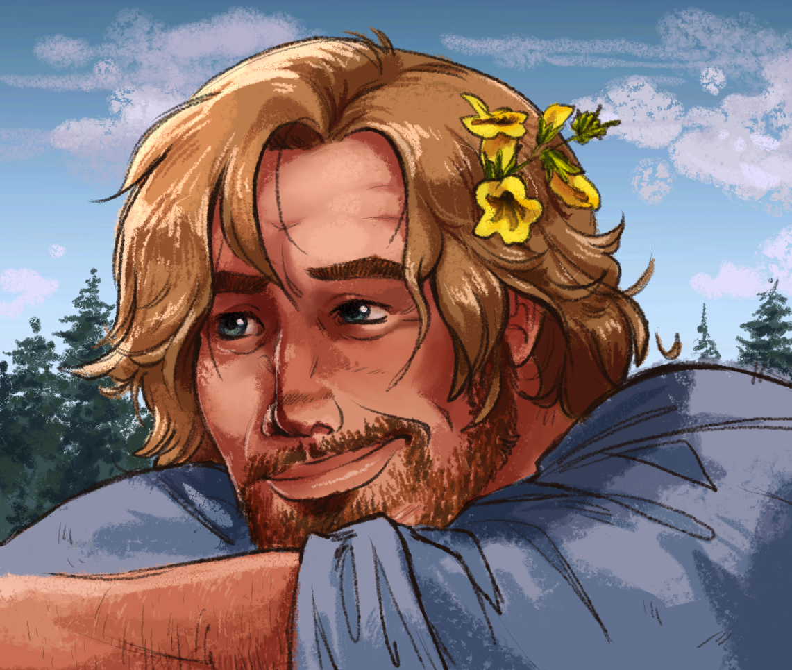 a headshot of Arthur chillin', looking serene