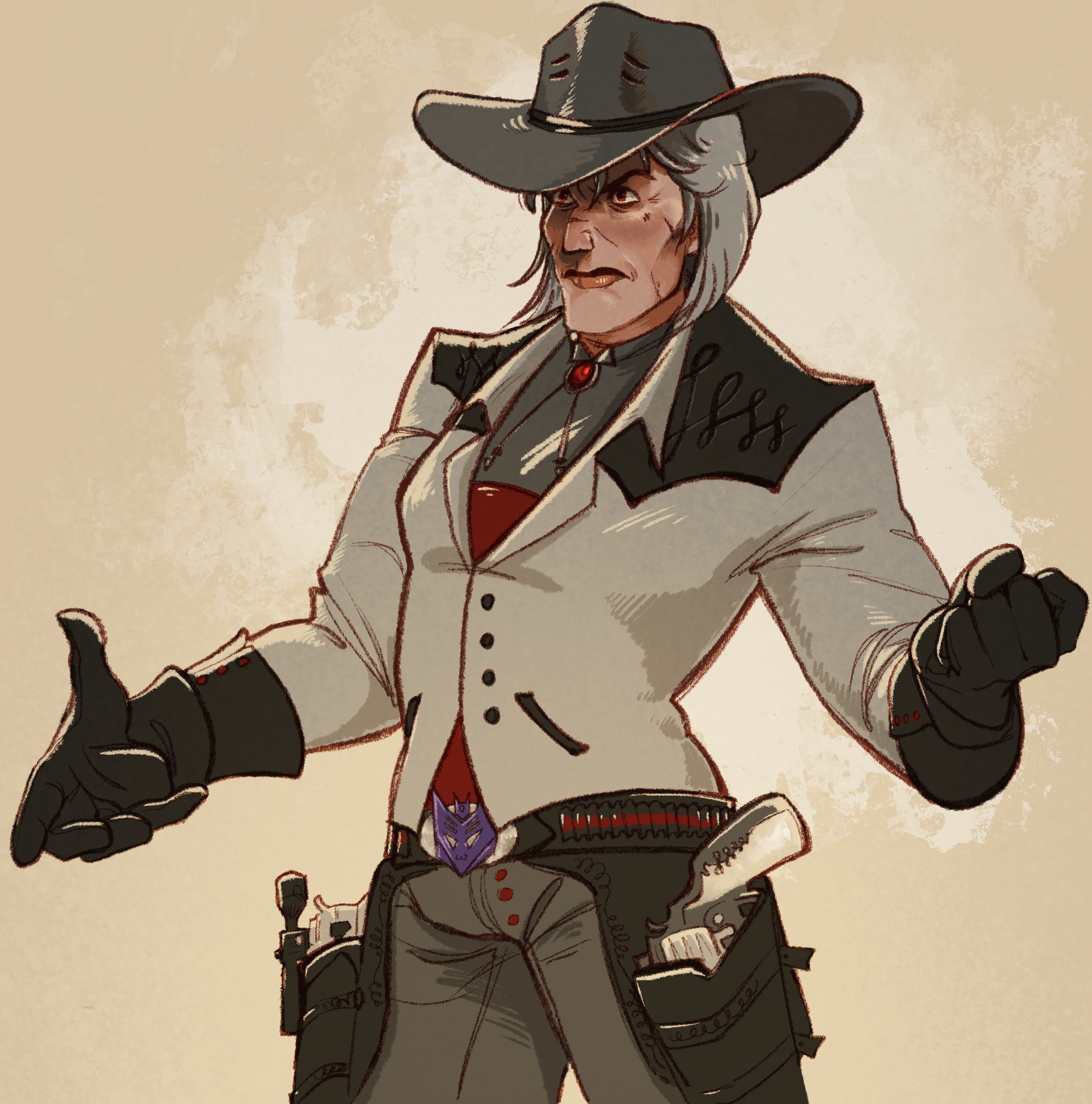 Megatron Gijinka striking a pose