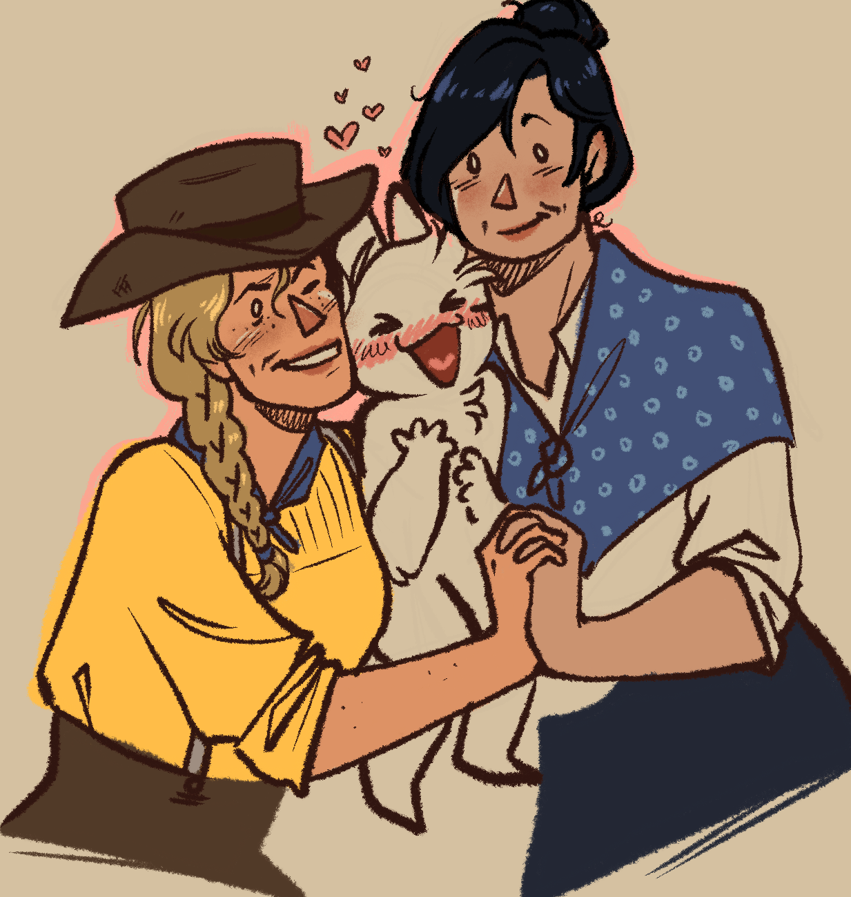Sadie Adler, Abigail Roberts Marston, and my little self insert ship