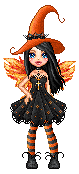 Orange fairy witch