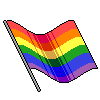 waving pride flag