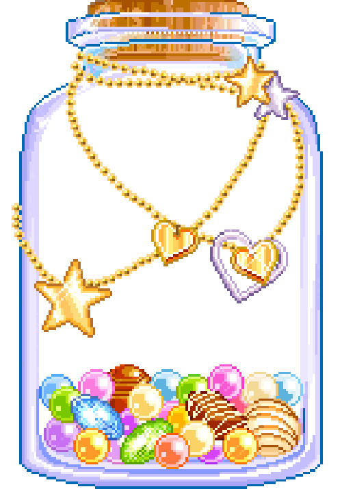 Pixel candy jar