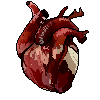 pixel realistic heart