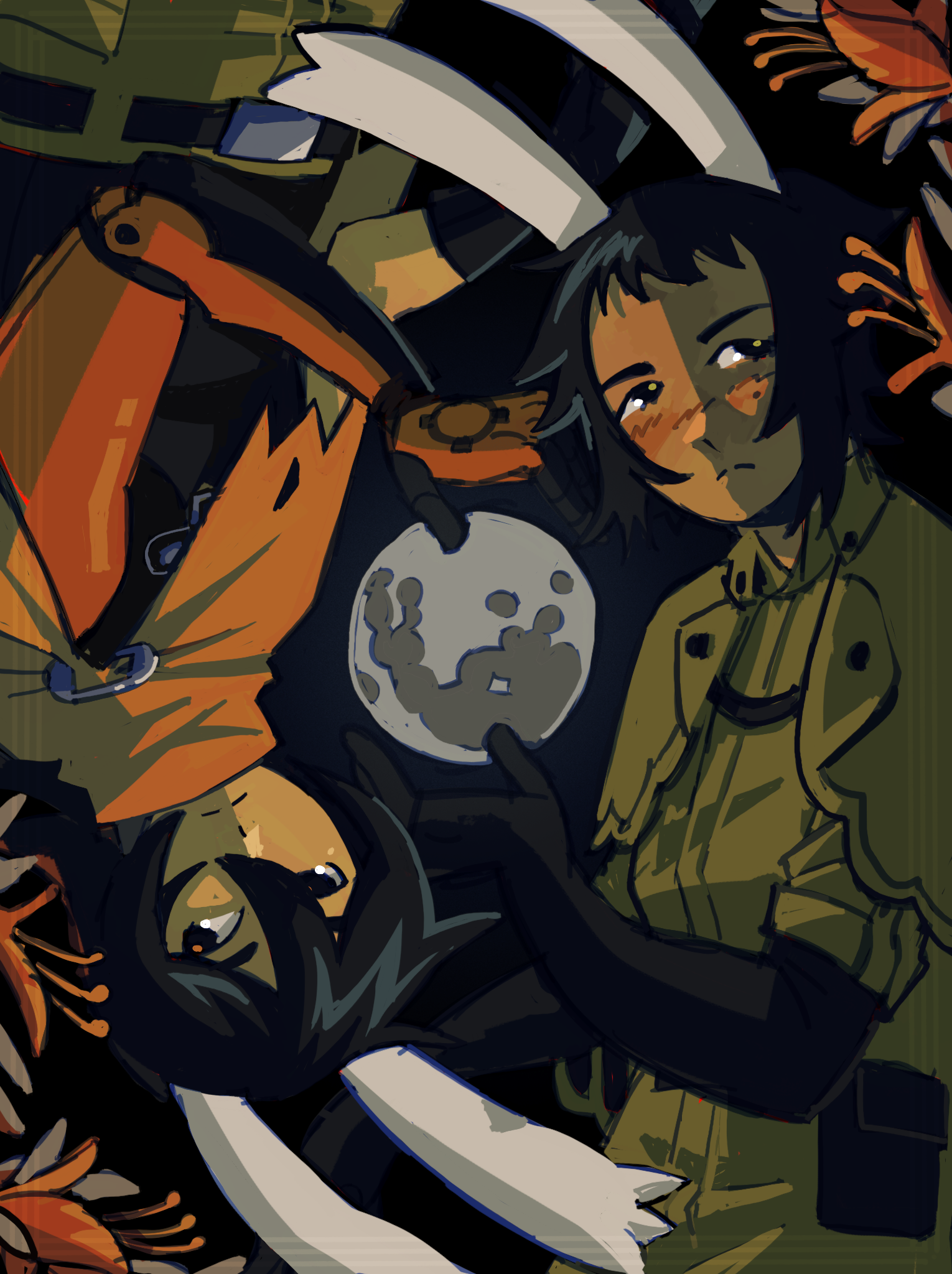 A drawing of Falin and Kairo.