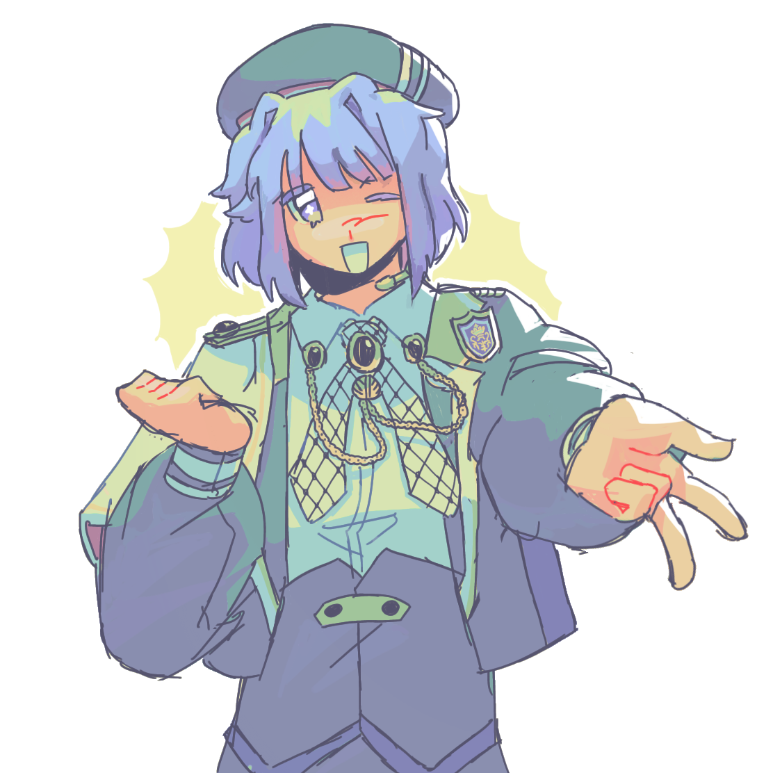 A drawing of Hajime Shino.