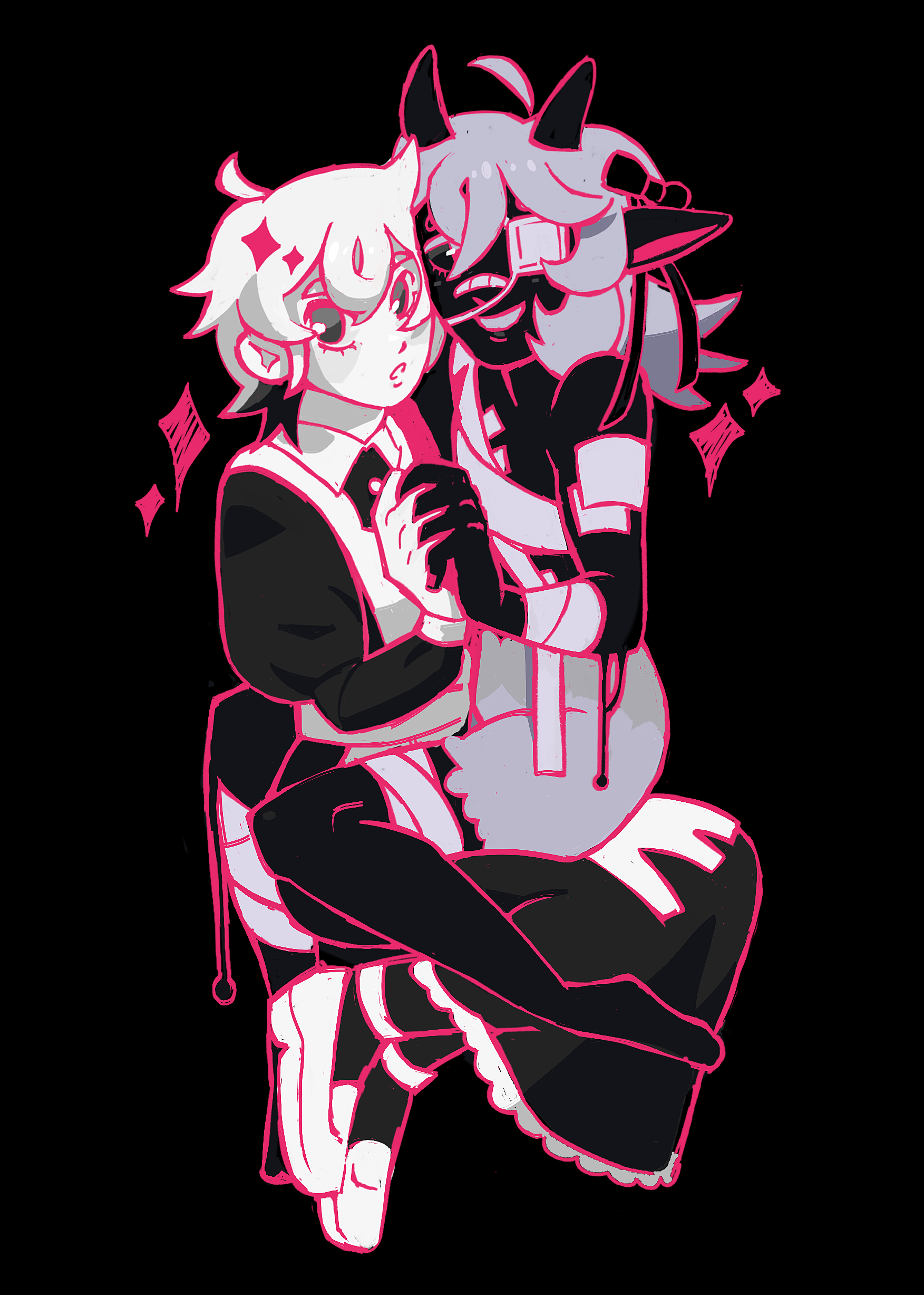 A drawing of plaguemania's ocs.