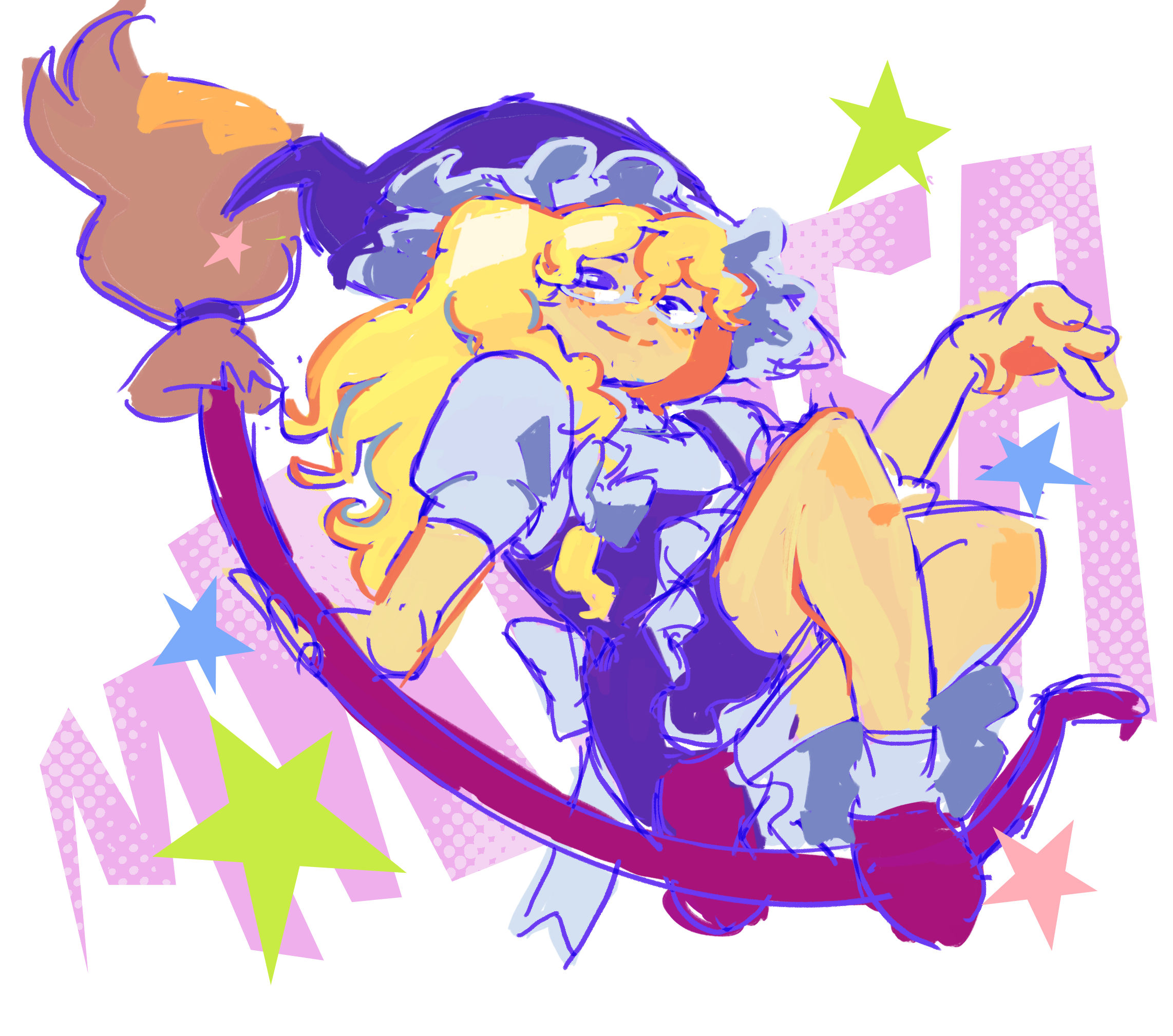 A drawing of Marisa Kirisame.