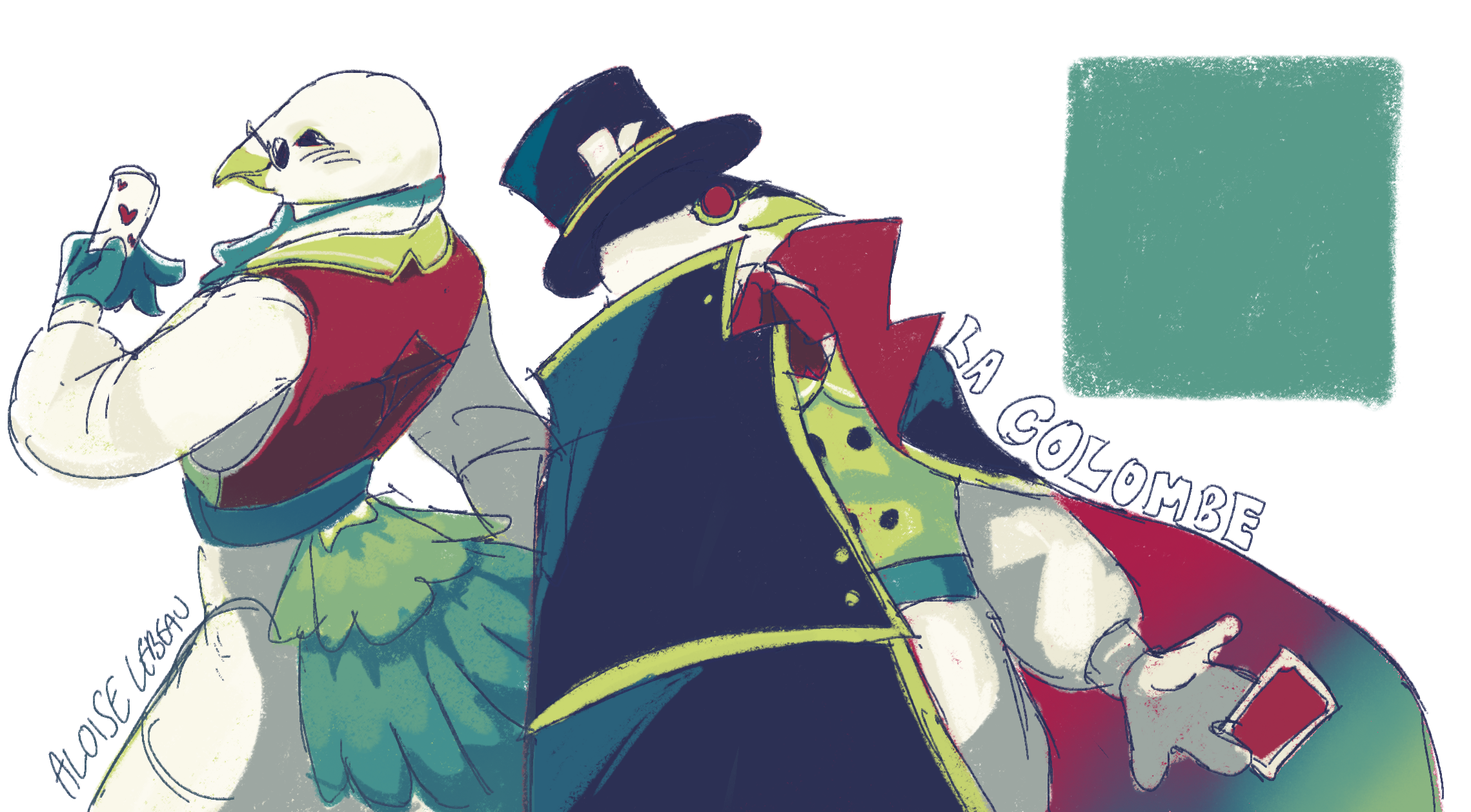 A drawing of Aloise.