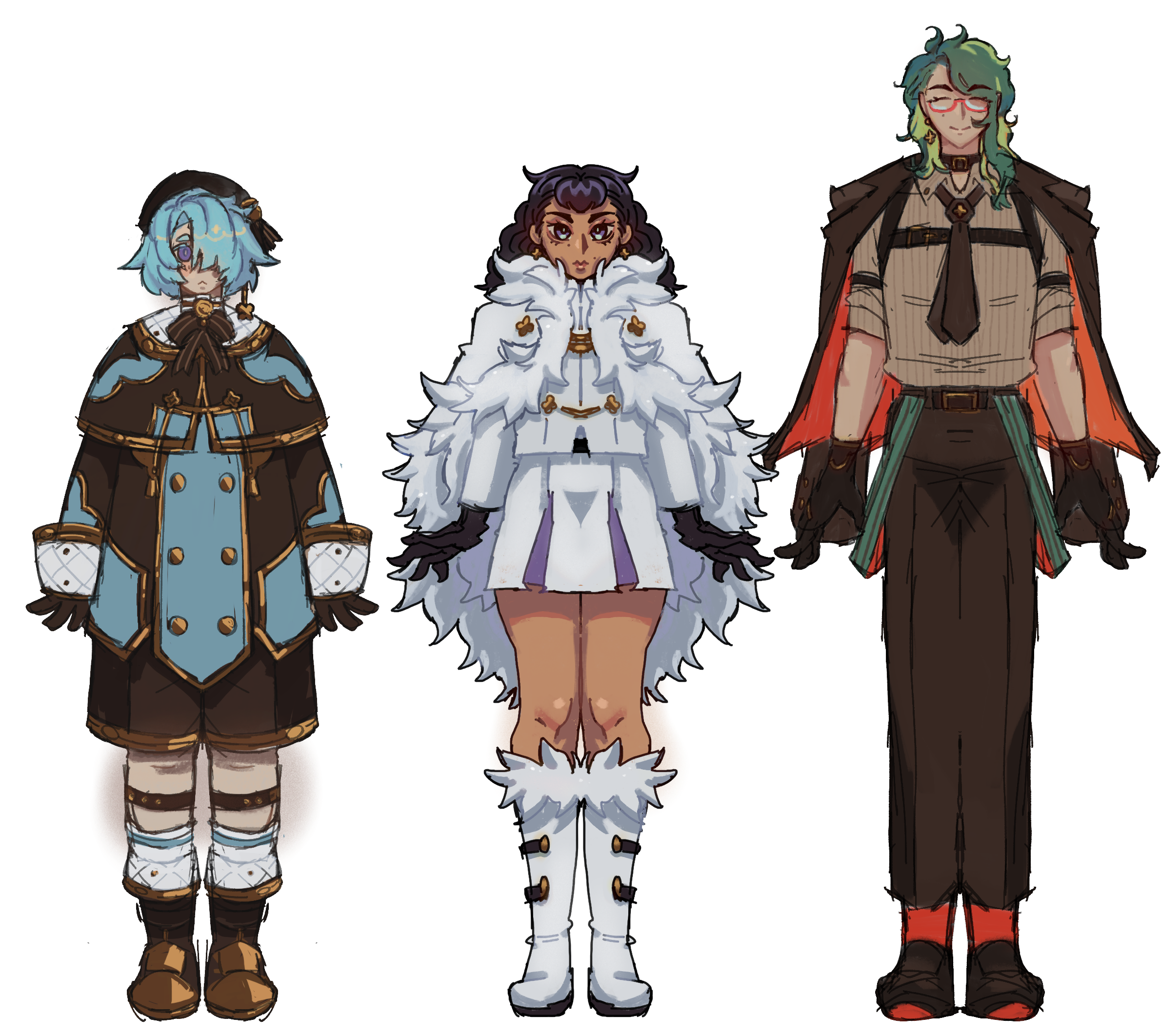 A reference image of Niko, Carmine, and Adler.