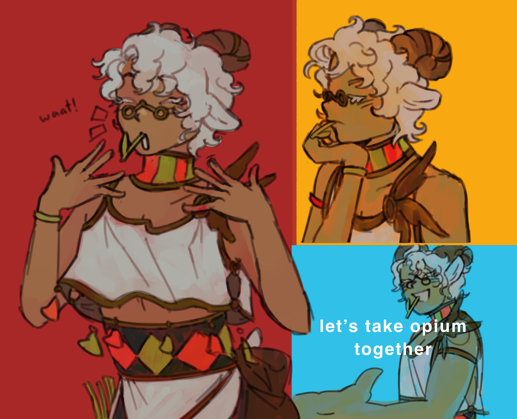 Various drawings of Fleece.