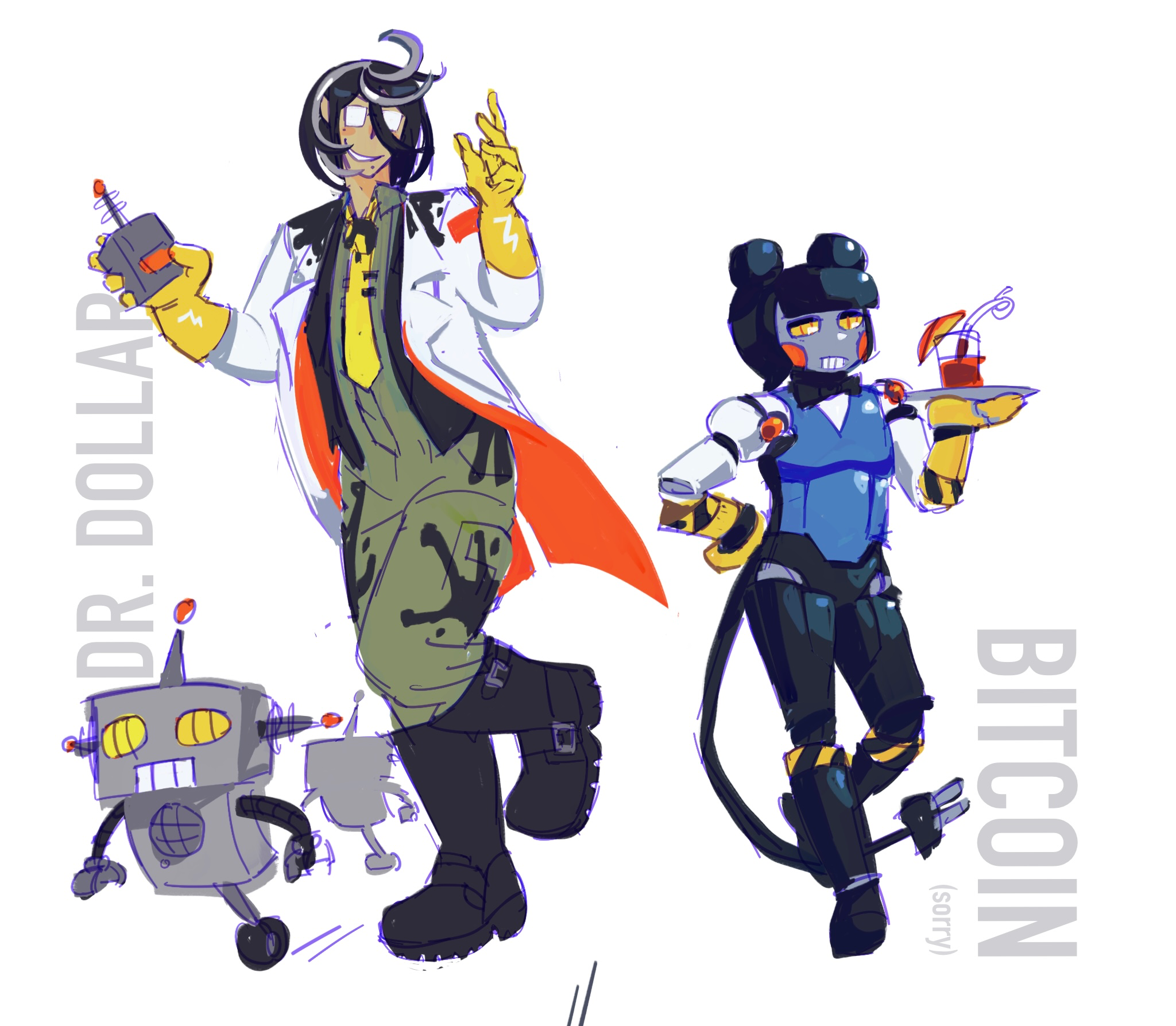 A reference image of Doctor Dollar and Bitcoin.