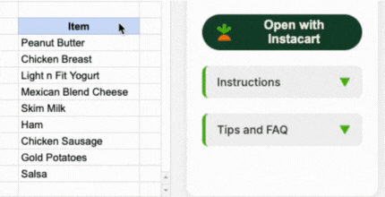 Instacart Assistant Screenshot