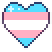 A trans pride heart.