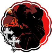 Batman crouching.