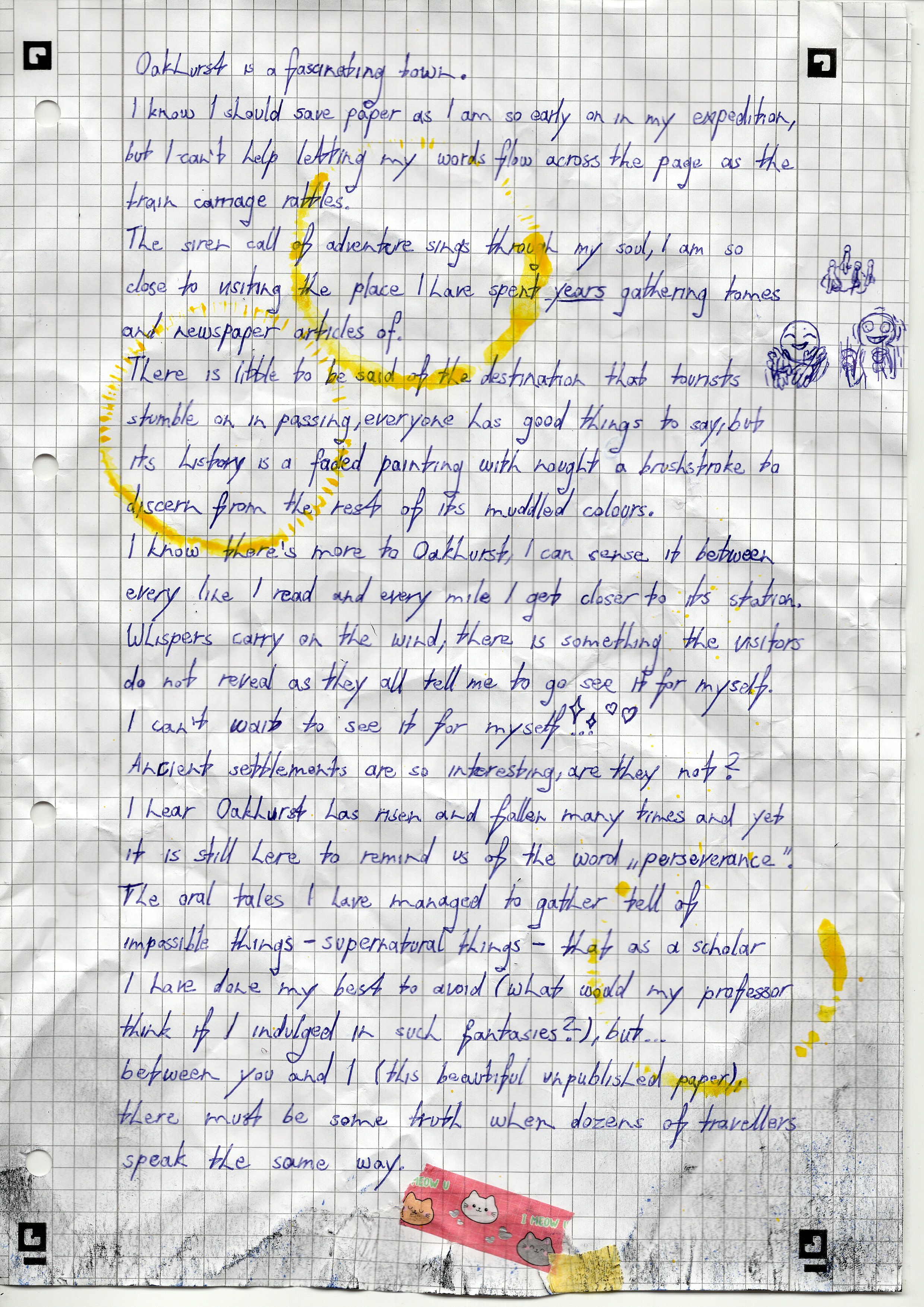 A handwritten letter signed JP. Link to written text above.