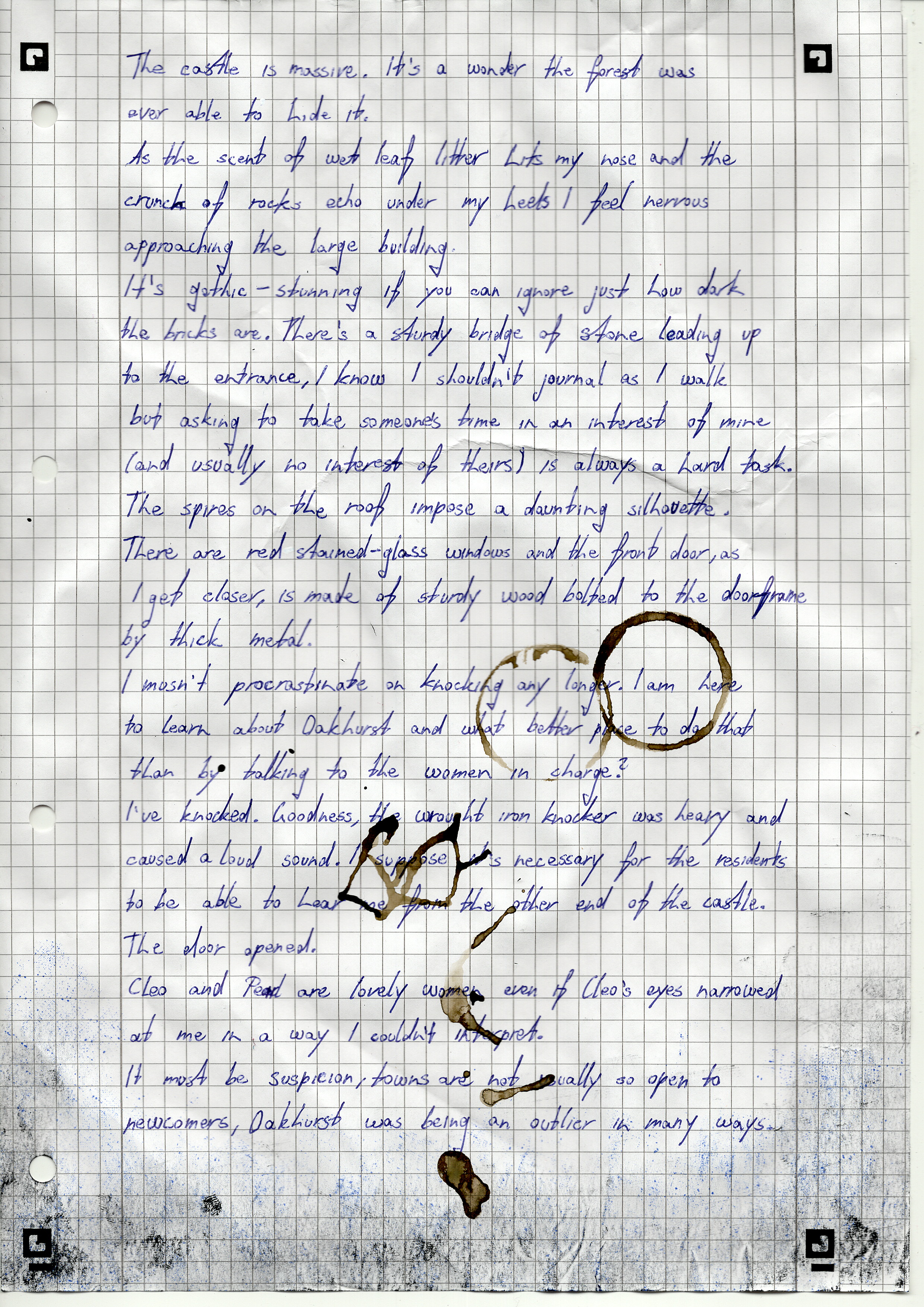 A handwritten letter signed JP. Link to written text above.