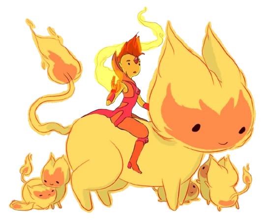 art by natasha allegri of flame prince riding a fire lion
