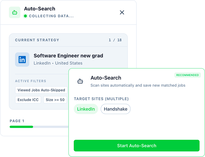 FrogHire automated job search agent finding matched positions daily