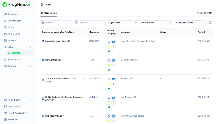 H1B Job List