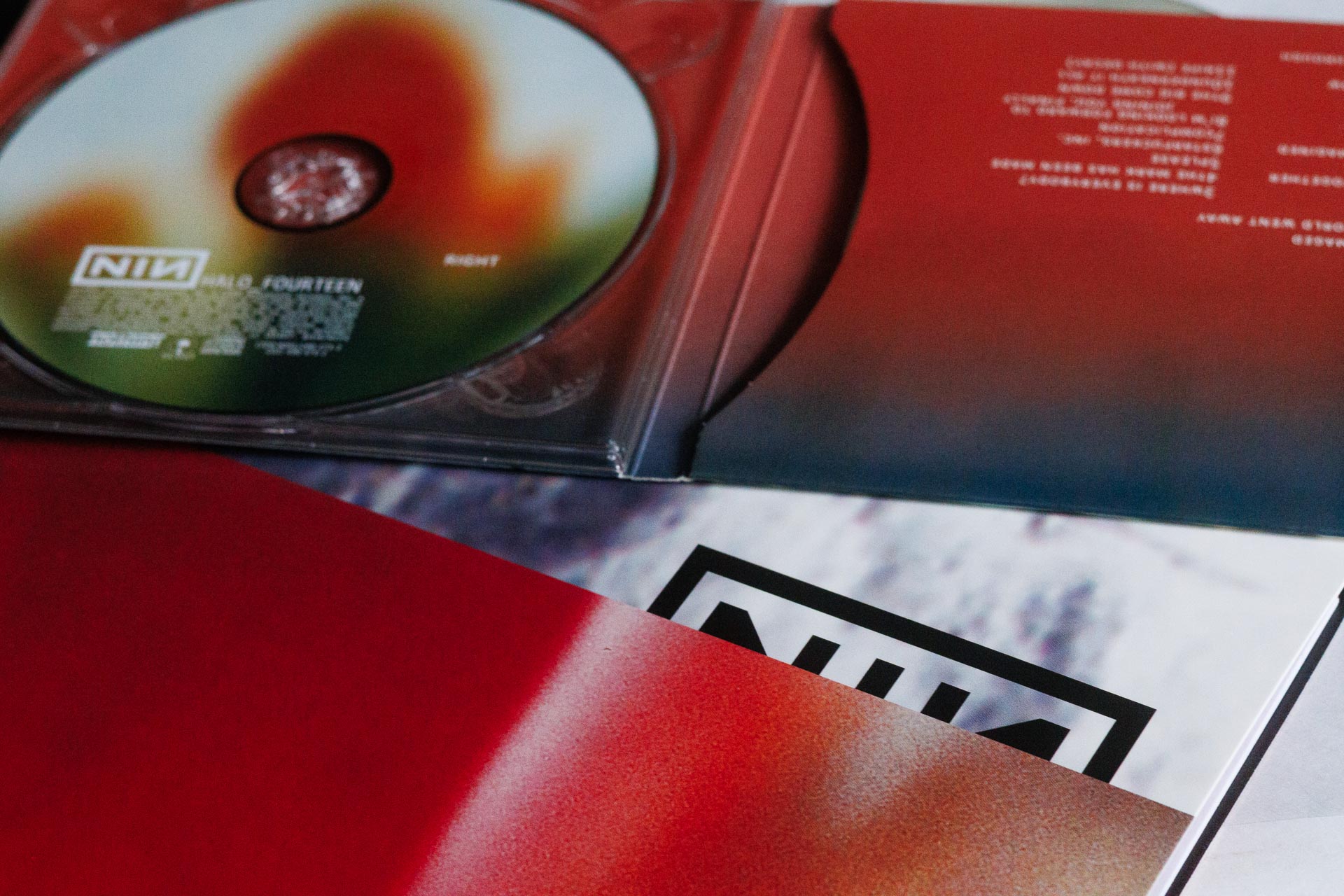 photo showing the disc of my The Fragile CD on top of my The Fragile LP