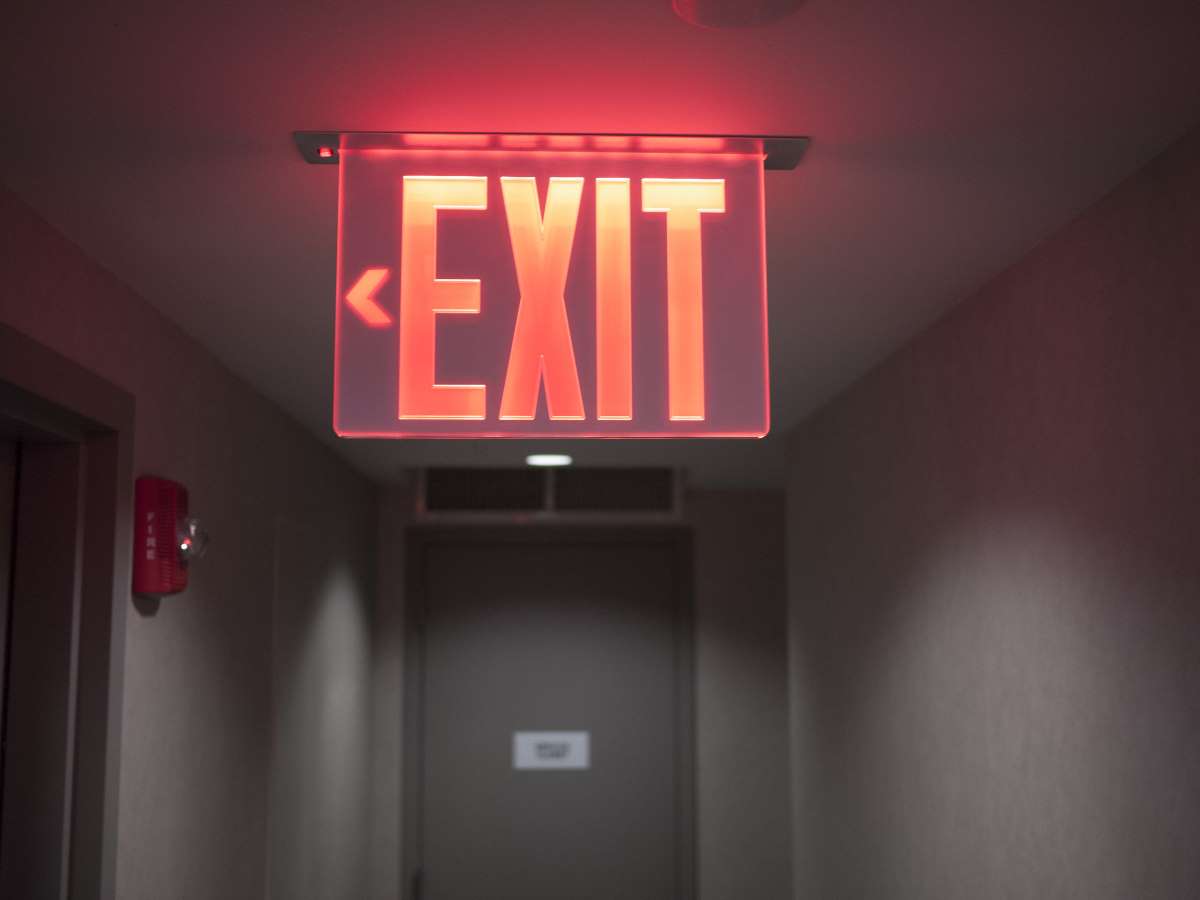 Modern exit sign