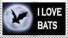 i love bats stamp