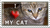 i <3 cat stamp