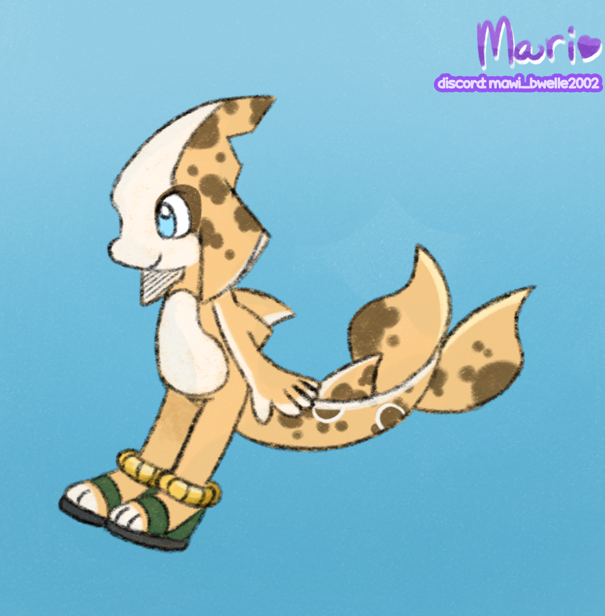 a sonic oc i designed for someone on disc