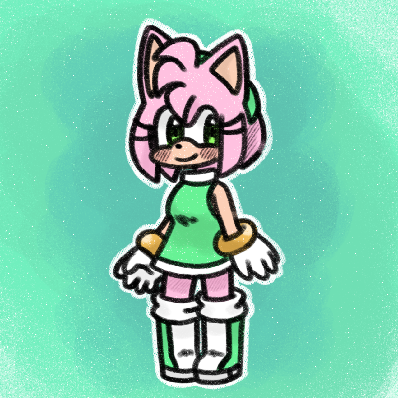 amy but with green attire