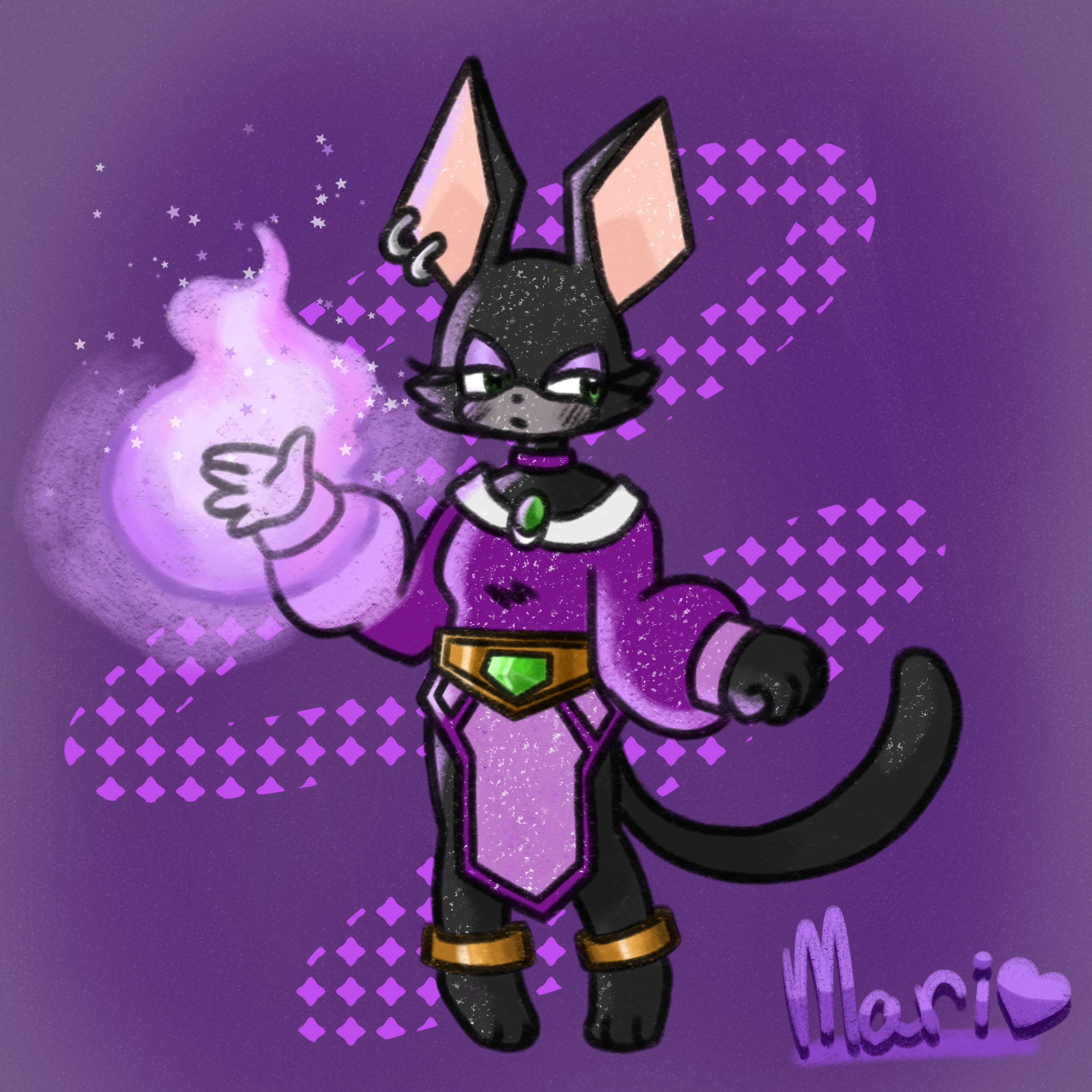 ebony the cat from fleetway. the fire came out pretty good