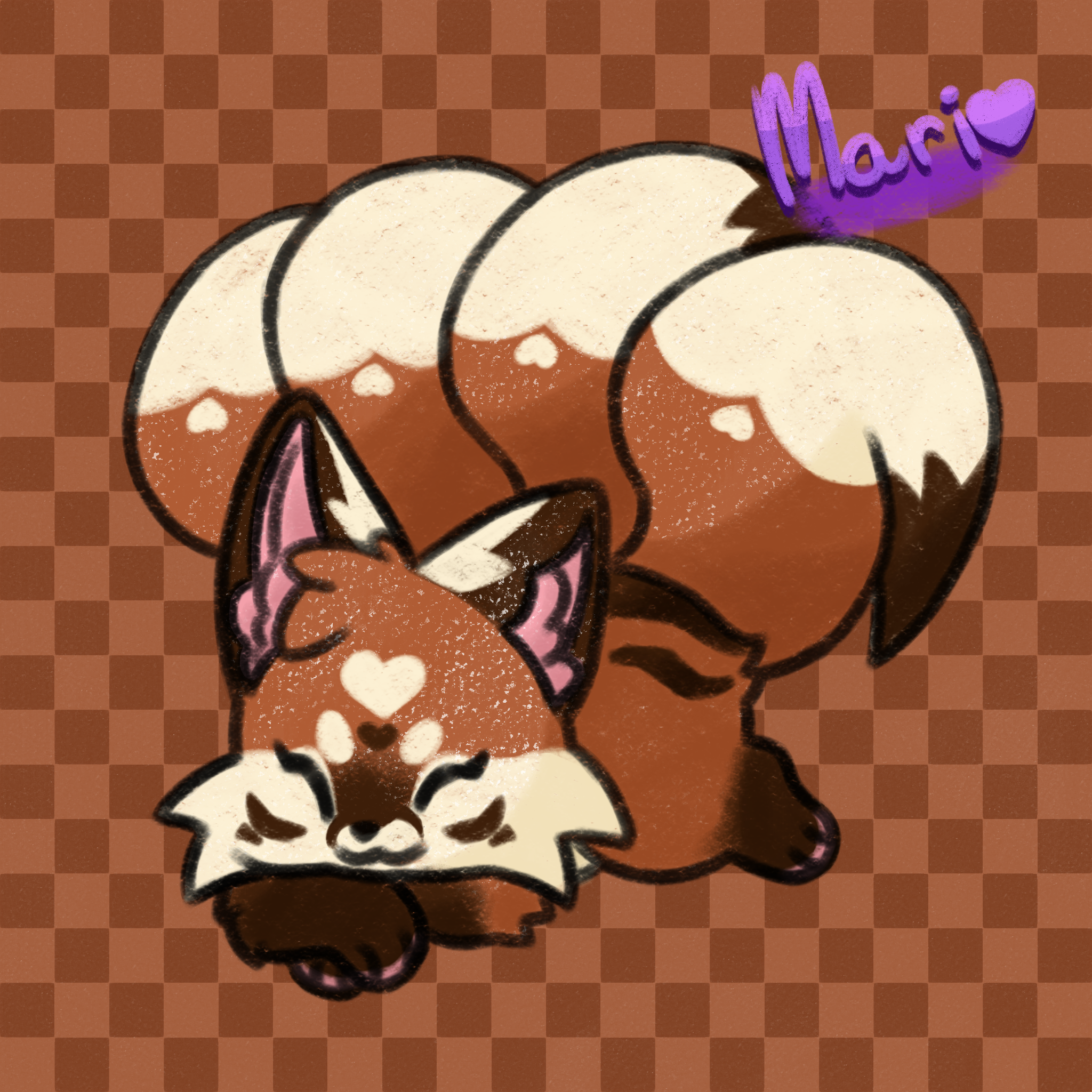 cute 4 tailed kitsune. the design was adopted from someone