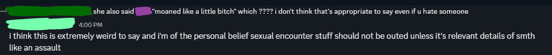 a statement about melody yet again publicizing sexual interactions in a very inappropriate way
