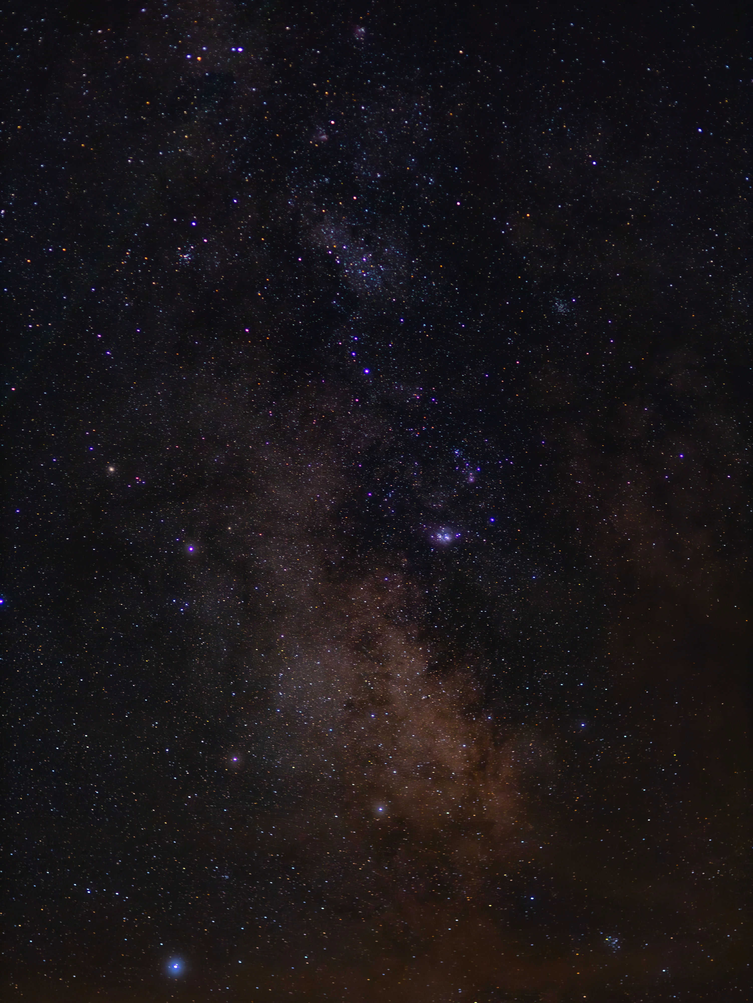 Vertical view of the Milky Way and galactic dust