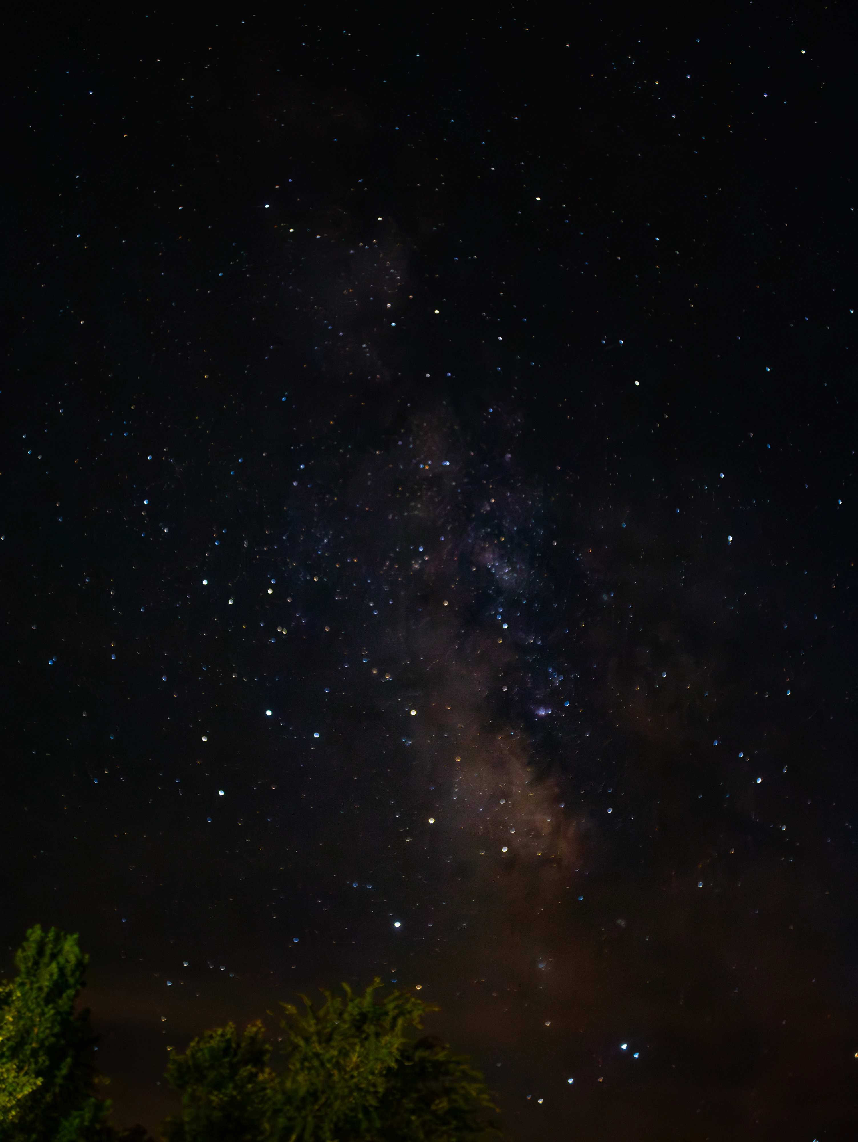 Dark star field with a subtle band of the Milky Way
