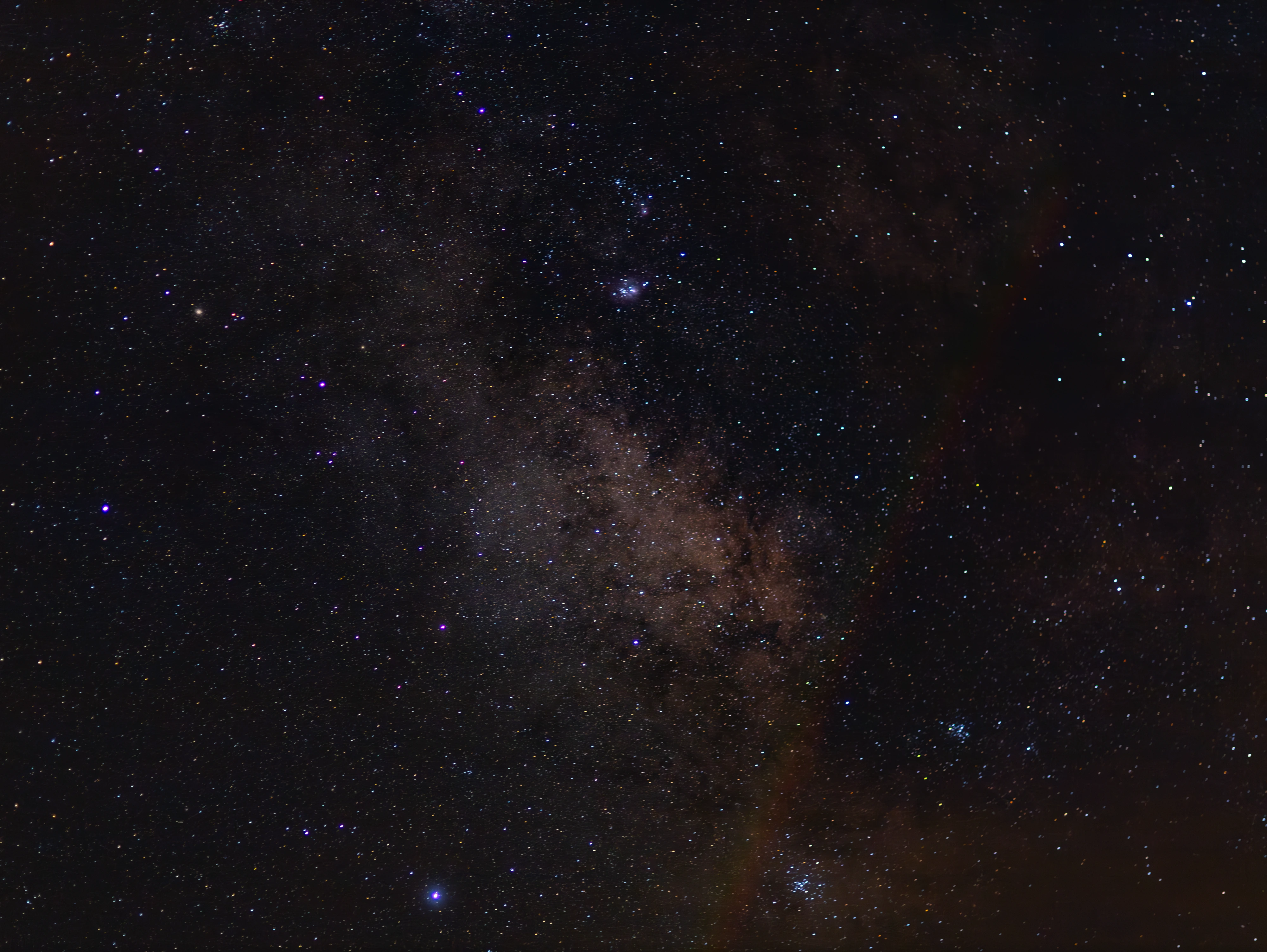 Wide view of the Milky Way under a dark Arkansas sky