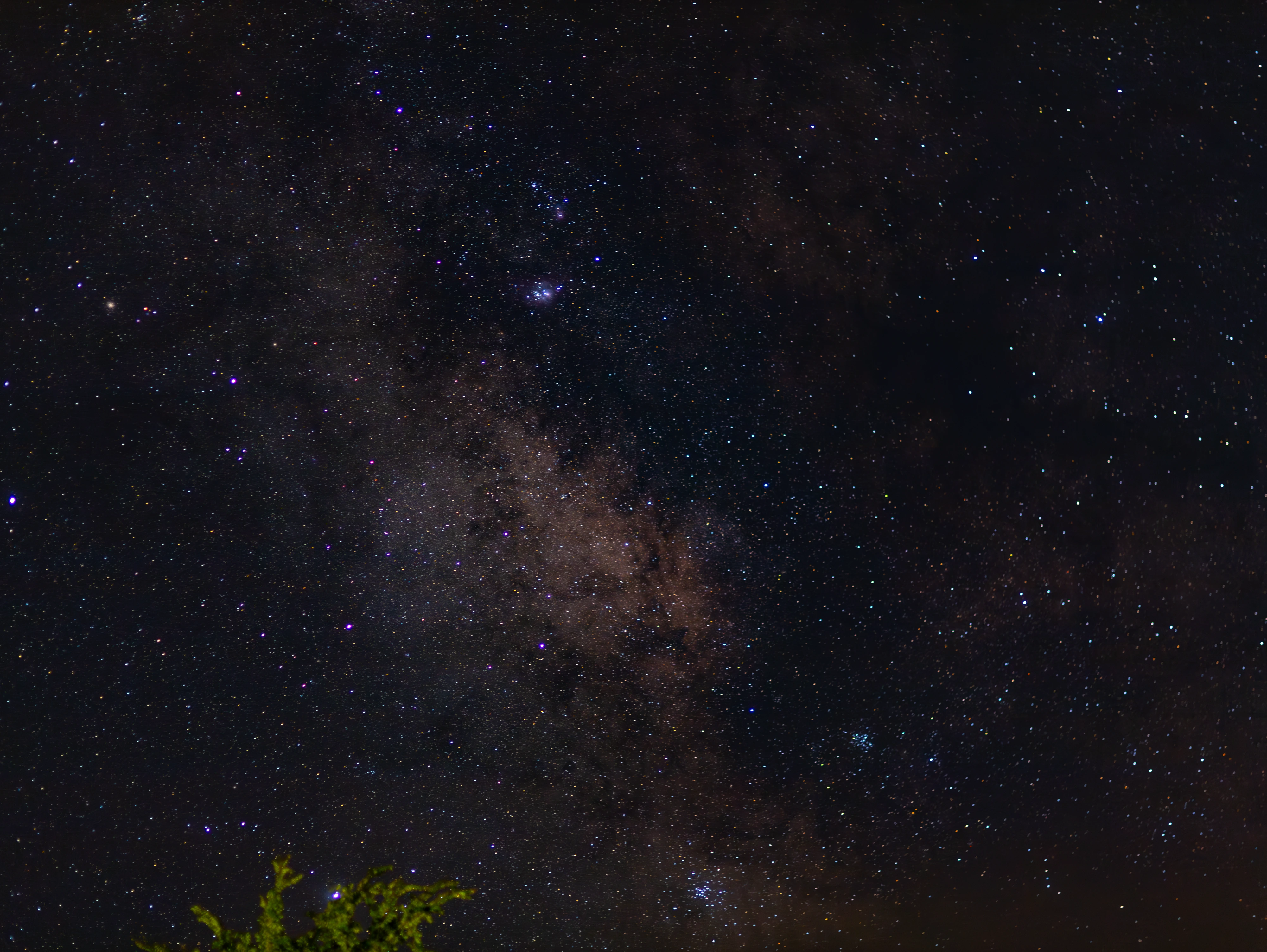 Wide astrophotography view of galactic dust and stars