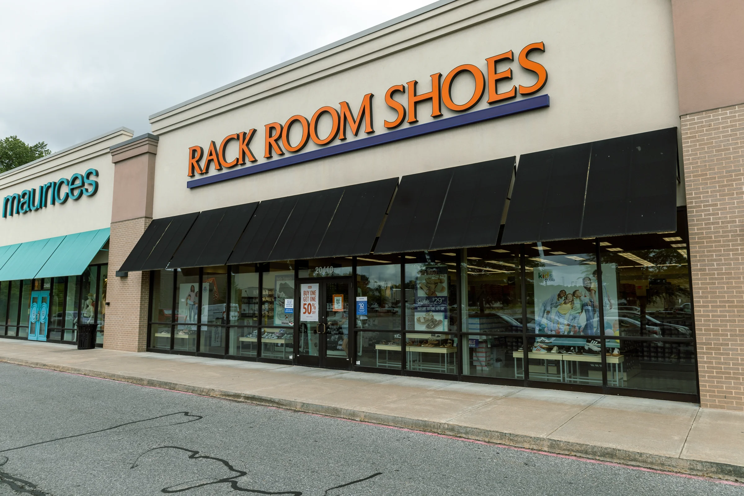 Rack Room Shoes storefront in Bryant, Arkansas