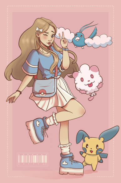 Chloe as a Pokemon trainer