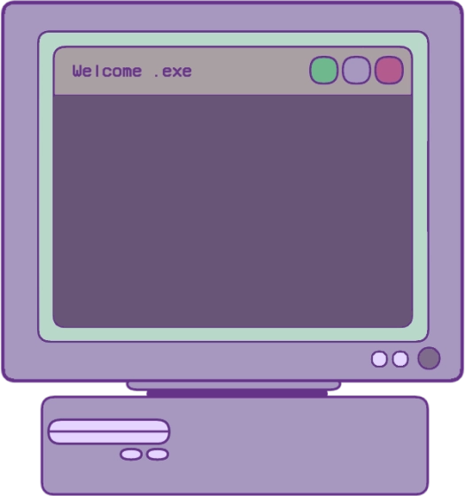 Animation of desktop with text Hello World
